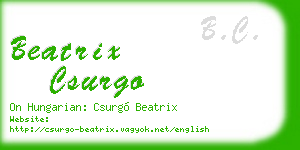 beatrix csurgo business card